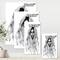 Designart - Monochrome Portrait of Young Indian Woman I - Modern Canvas Wall Art Print